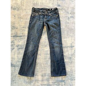 Miss Me Lace Rhinestone Embellished Boot Cut Jeans 28"